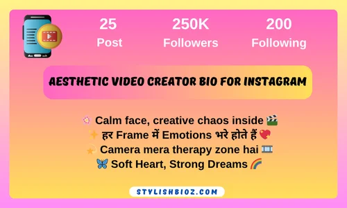 Video Creator Bio for Instagram: 400+ Stylish, Funny & Professional Bios for Boys & Girls Aesthetic Video Creator Bio For Instagram