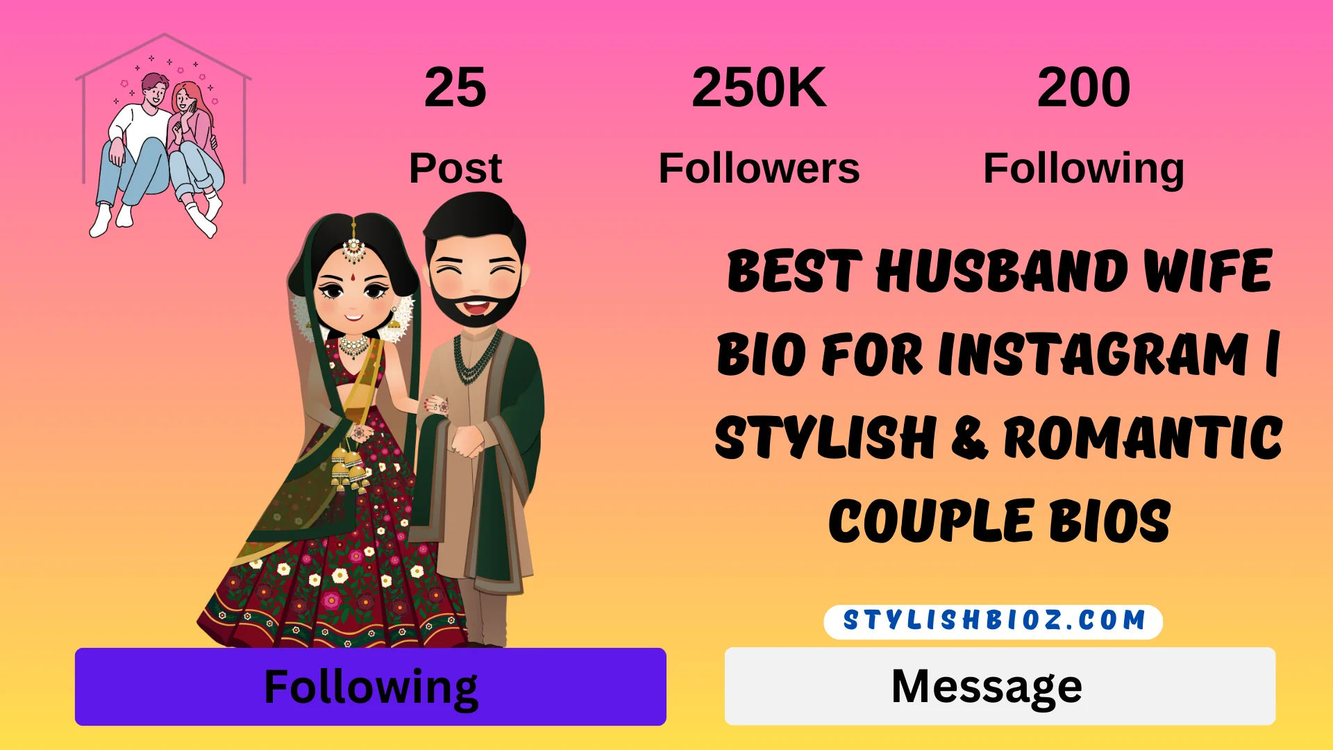 Husband Wife Bio for Instagram