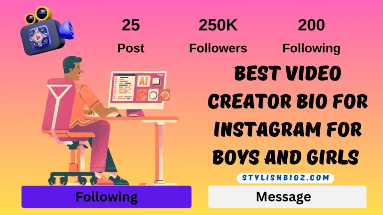 Video Creator Bio for Instagram