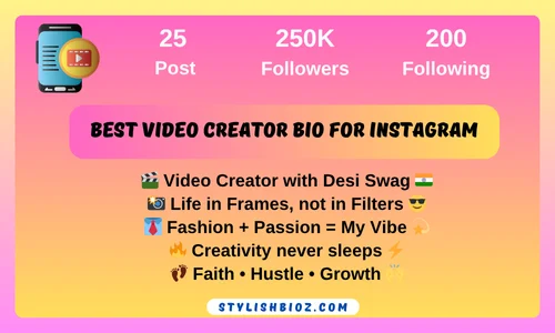 Video Creator Bio for Instagram: 400+ Stylish, Funny & Professional Bios for Boys & Girls Best Video Creator Bio for Instagram