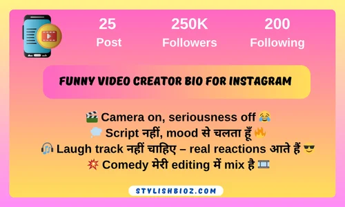 Video Creator Bio for Instagram: 400+ Stylish, Funny & Professional Bios for Boys & Girls Funny Video Creator Bio for Instagram