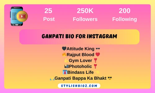 Ganpati bio for instagram
