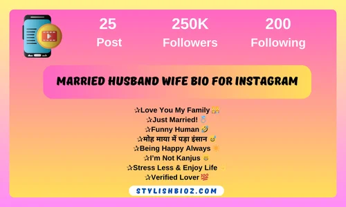 400+ Best Husband Wife Bio for Instagram | Stylish & Romantic Married Bios – StylishBioz Married Husband Wife Bio for Instagram