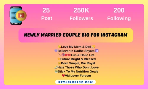Newly married couple bio for instagram
