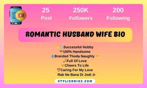 400+ Best Husband Wife Bio for Instagram | Stylish & Romantic Married Bios – StylishBioz Romantic Husband Wife Bio