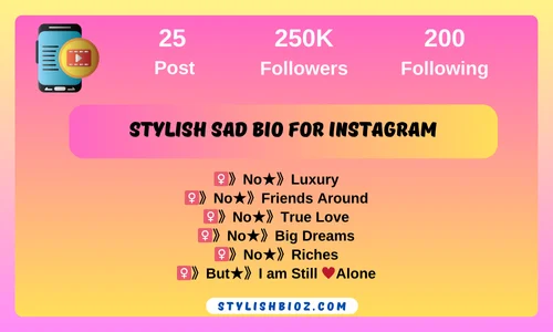 Stylish sad bio for instagram
