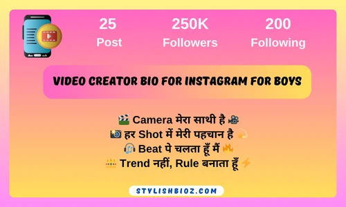 Video Creator Bio for Instagram: 400+ Stylish, Funny & Professional Bios for Boys & Girls Video creator bio for instagram for boys