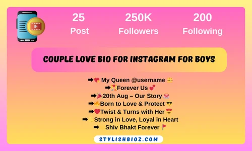 couple love bio for instagram for Boys