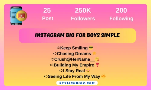 instagram bio for boys simple
