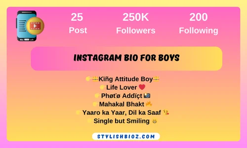 instagram bio for boys