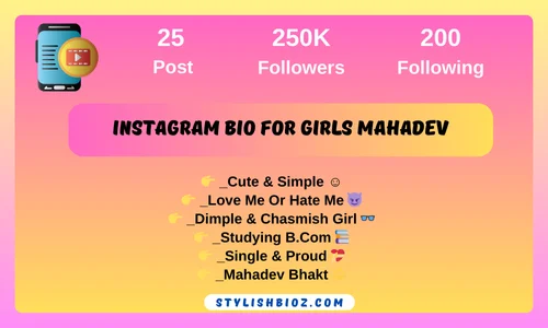 Instagram bio for girls mahadev
