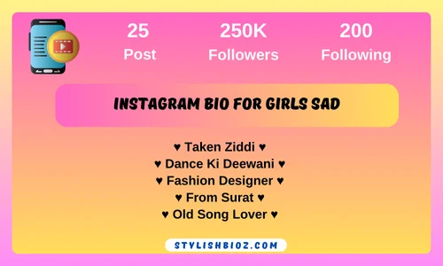 Instagram bio for girls sad