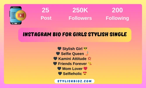 Instagram bio for girls stylish single