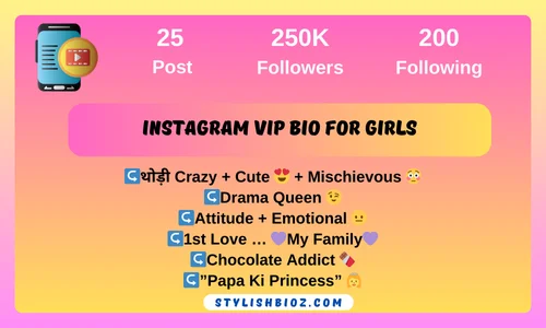 Instagram vip bio for girls