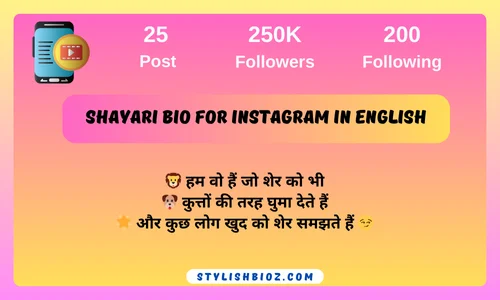 shayari bio for instagram in english