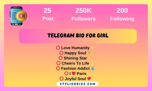 Telegram bio for girl