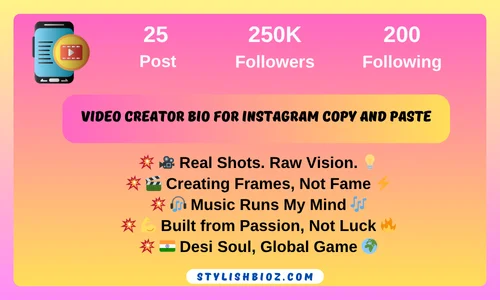 Video Creator Bio for Instagram: 400+ Stylish, Funny & Professional Bios for Boys & Girls video creator bio for instagram copy and paste