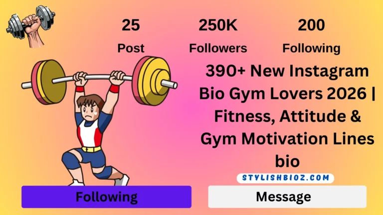 Instagram Bio Gym Lovers