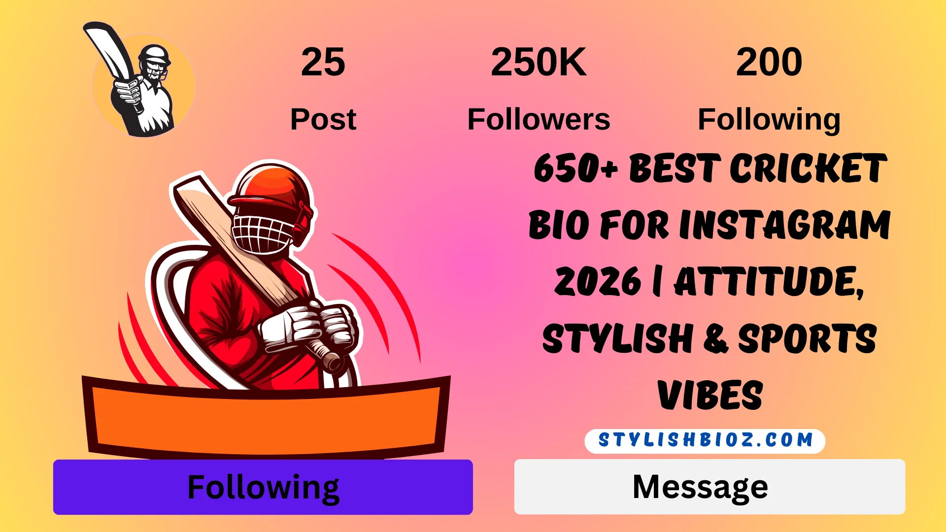 Best Cricket Bio For Instagram