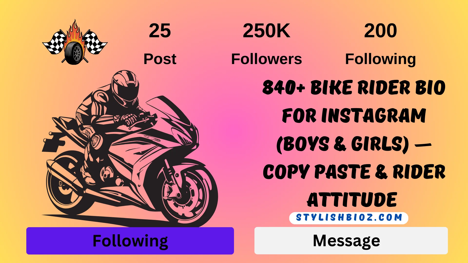 ike Rider Bio For Instagram (Boys & Girls)