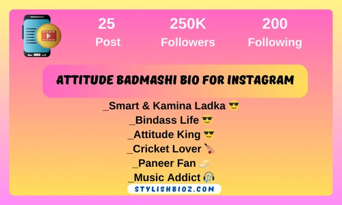 Attitude Badmashi Bio For Instagram
