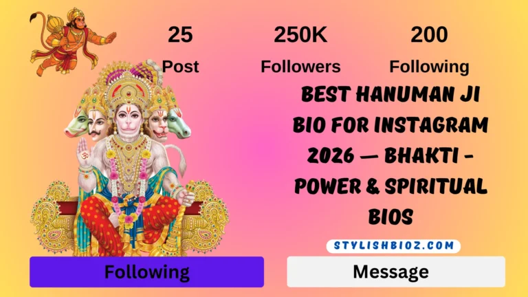 Best Hanuman Ji Bio For Instagram