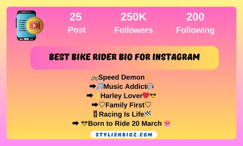 Best bike rider bio for instagram