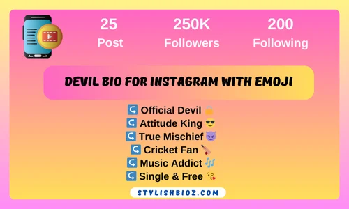 Devil Bio For Instagram With Emoji