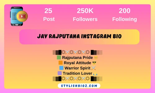 Jay Rajputana Instagram Bio