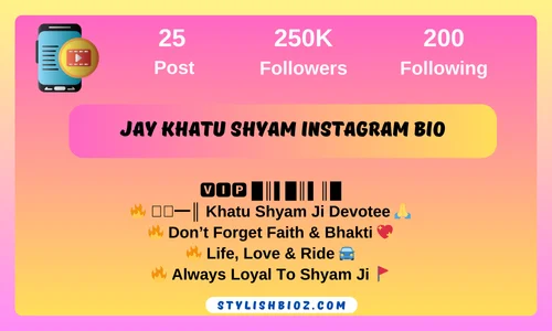 750+ New Khatu Shyam Bio For Instagram (2026) | Bhakti, Devotional Lines Jay khatu shyam instagram bio