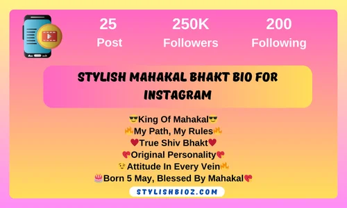 Stylish Mahakal Bhakt Bio For Instagram