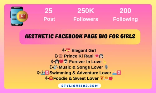 aesthetic facebook page bio for girls