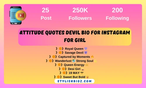 attitude quotes devil bio for instagram for girl