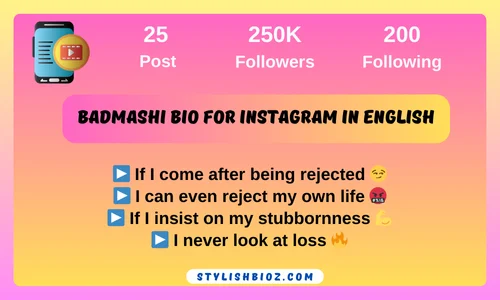 badmashi bio for instagram in english