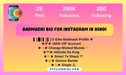badmashi bio for instagram in hindi