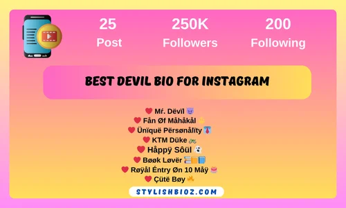 best devil bio for instagram