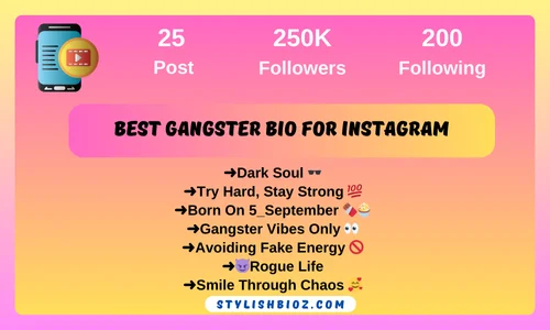 best gangster bio for instagram