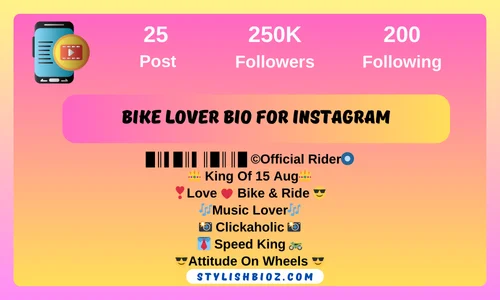 bike lover bio for instagram