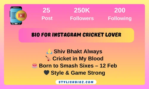 650+ New Cricket Lover Bio For Instagram 2026 bio for instagram cricket lover