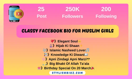 classy facebook bio for muslim girls