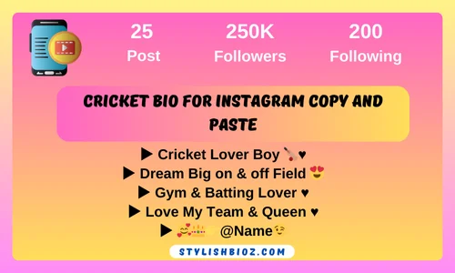 650+ New Cricket Lover Bio For Instagram 2026 cricket bio for instagram copy and paste
