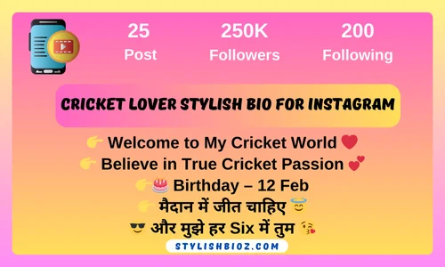 650+ New Cricket Lover Bio For Instagram 2026 cricket lover stylish bio for instagram