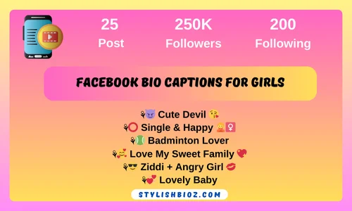 facebook bio captions for girls