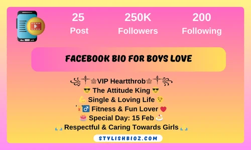 facebook bio for boys love