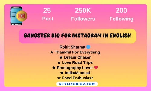 gangster bio for instagram in english