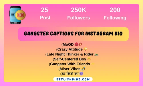 gangster captions for instagram bio