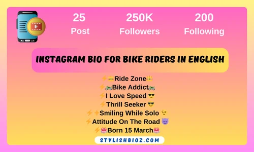 instagram bio for bike riders in english