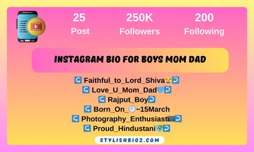 instagram bio for boys mom dad
