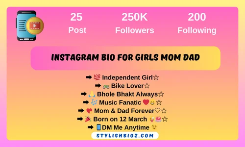 instagram bio for girls mom dad