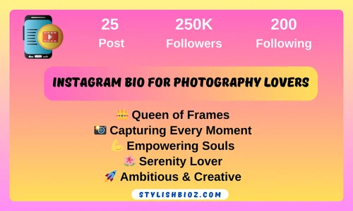 instagram bio for photography lovers